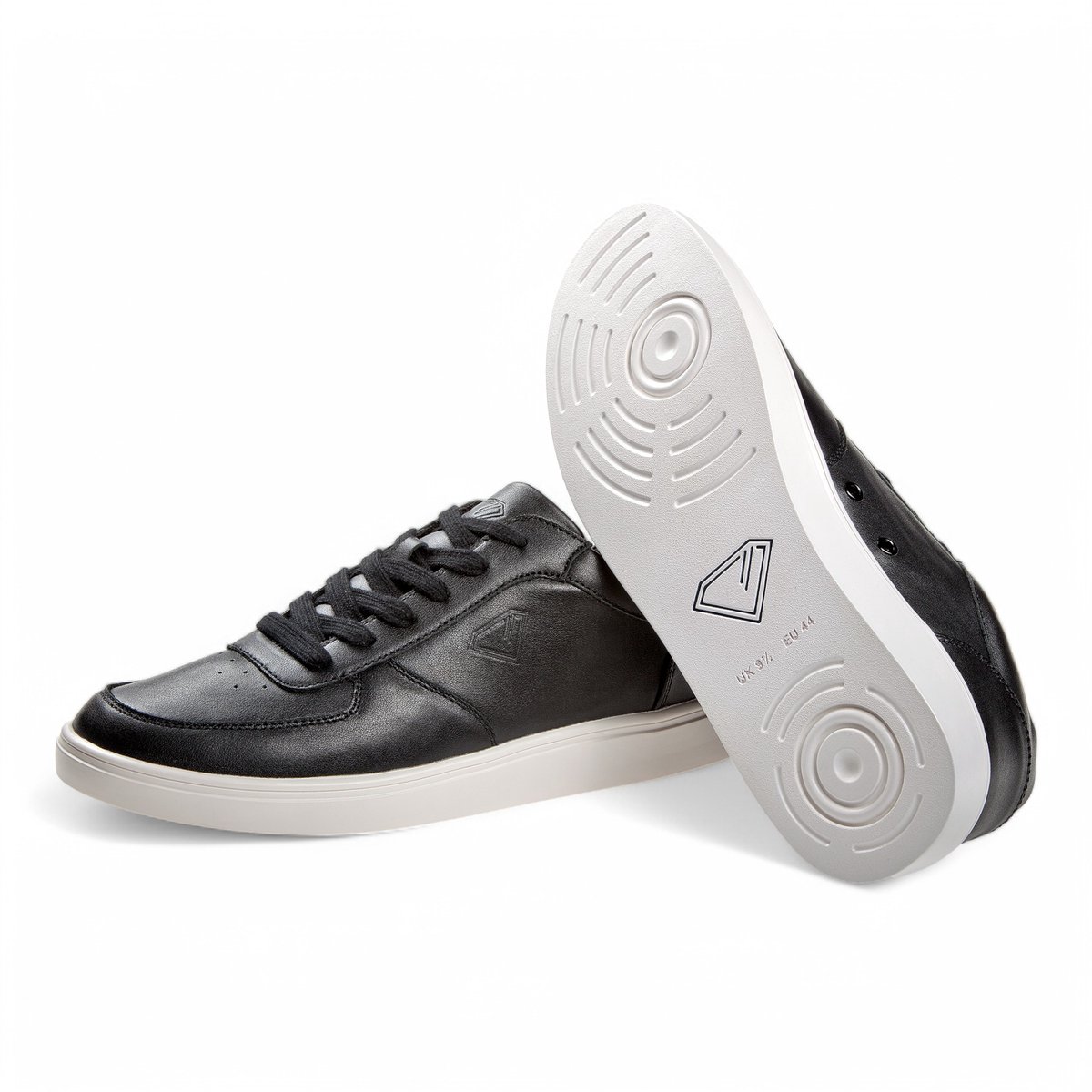 Casual Danssneaker - Dubbele draaipunten - Unisex - Optimale draaibewegingen - Echte leder - Lichtgewicht - Zacht voetbed - Comfortabele sneakers voor salsa - Latin, Salsa, Swing, Urban - Diamant - BEAT 212 - 502 - 028 - Zwart - 47