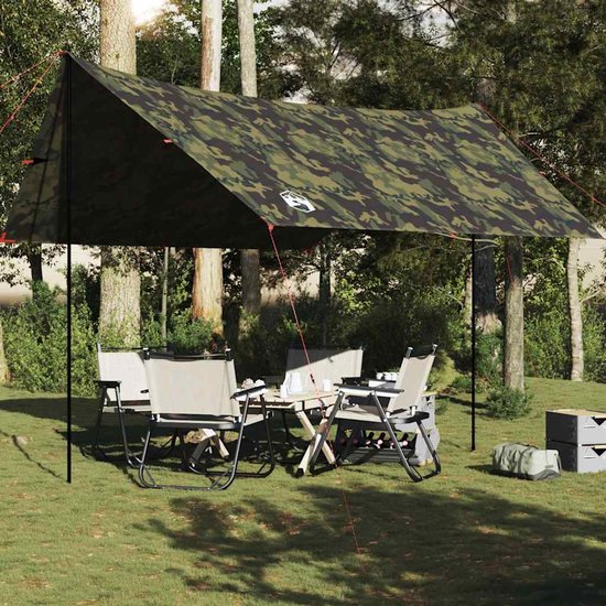 vidaXL - Kampeerluifel - waterdicht - 438x376x212 - cm - camouflage van Vidaxl — afbeelding 4