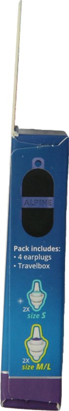 Alpine SleepDeep Multisize- Bouchons pour dormir - Confortable et haute atténuation - Moyen & Petit 27dB - 2 paires