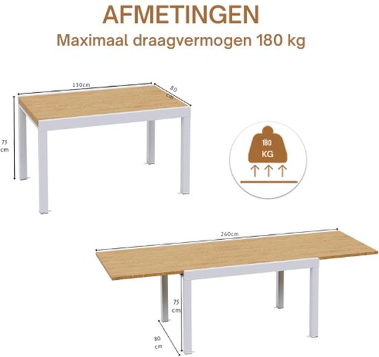 Acaciahouten Tuintafel Voor 4 Personen 107 X 107 Cm Vierkante Eettafel Voor Buiten Met 5 Cm Parasolgat Voor Terras