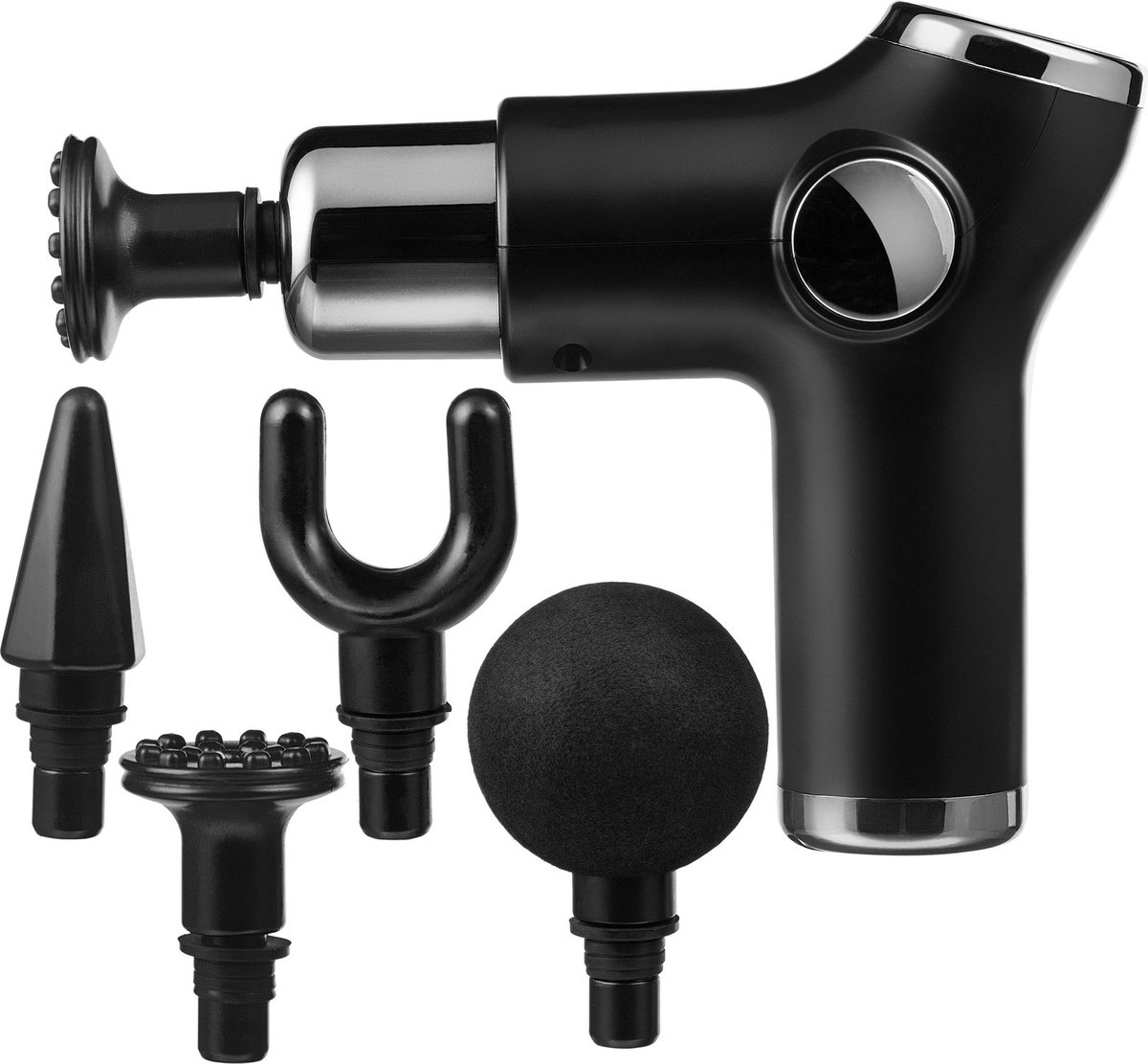 Gymtek® Massage Gun - Massagepistool - Massagegun - 4 Massagekoppen - 32 Massageprogramma's - 3200 RPM - Volledige Lichaamsmassage, Plagen en Rugmassage
