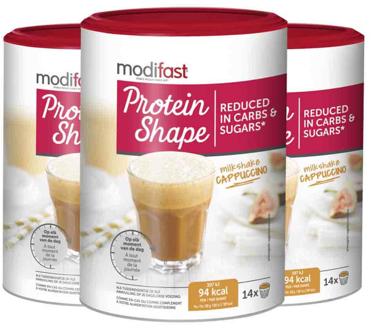 Modifast - Protein Shape Milkshake Cappuccino - 3 x 420 gr - Voordeelverpakking