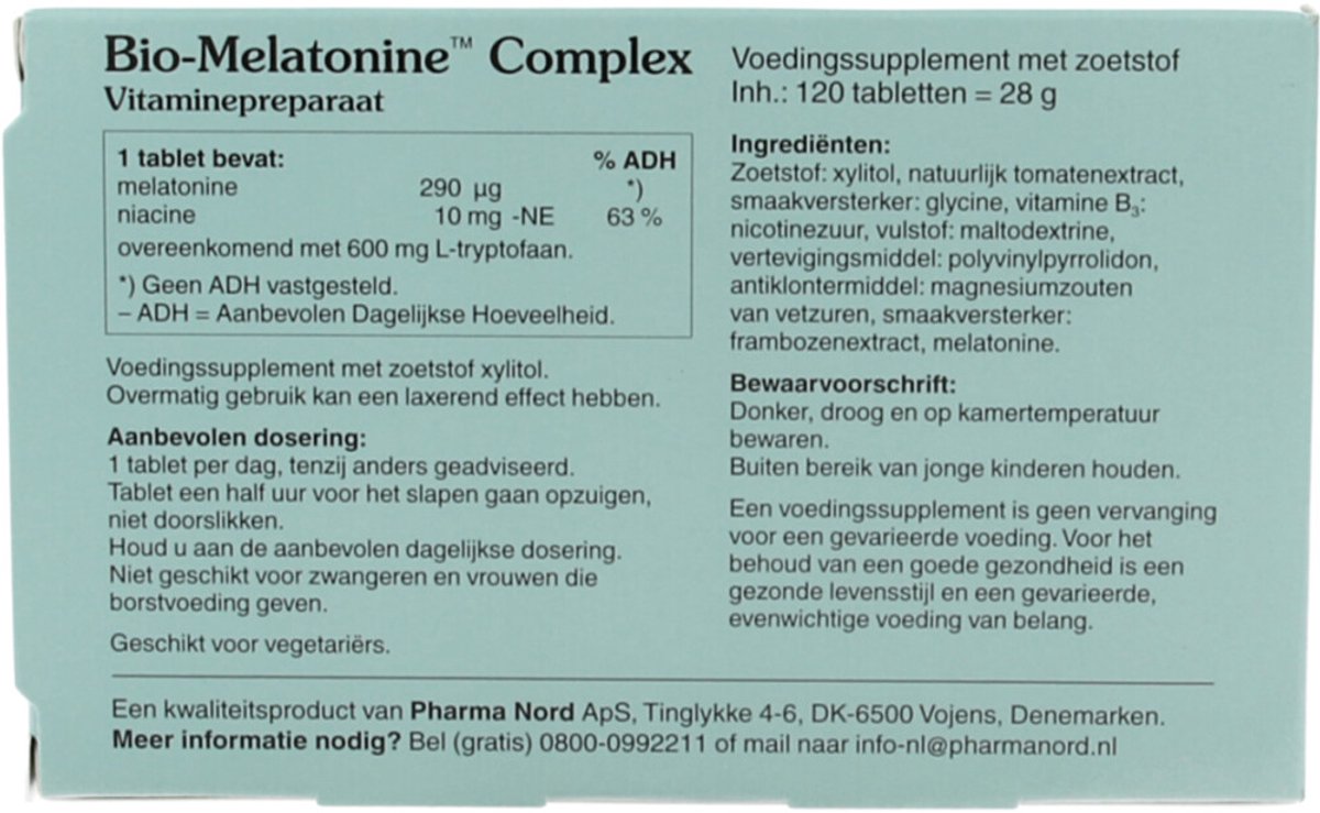 Pharma Nord Bio-Melatonine Complex - 2 x 120 zuigtabletten - Voordeelverpakking