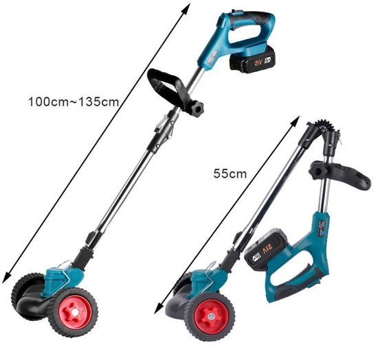 MaxAwe Accuspin scrubber, compatibel met Makita 18 V accu, 360 graden draadloos, 63-120 cm, rekbare reinigingsborstel met 8 verwisselbare boorborstelkoppen, voor badkamer, badkuip, tegels, auto en