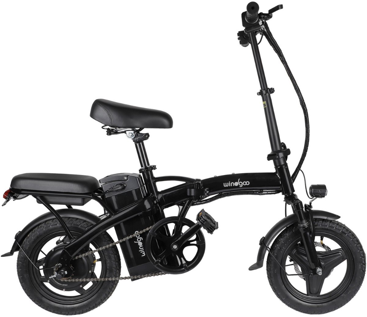 Windgoo B22 Elektrische Vouwfiets - Rijklaar Geleverd - Windgoo Smart-app - 14 Inch - 250W Motor - 35 km Actieradius - Mechanische Schijfremmen - Zwart - Windgoo - €649,00