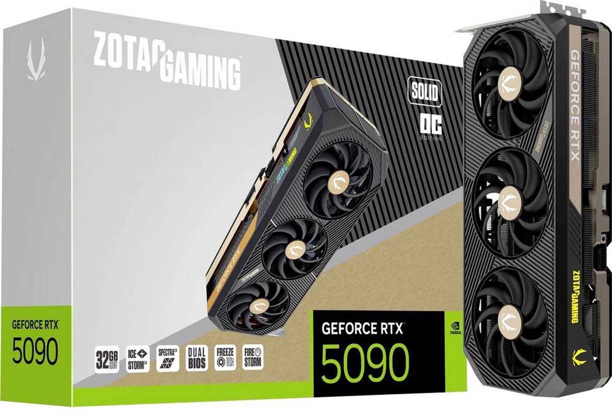 Zotac Gaming Geforce Rtx 5090 Solid Oc - Pcie 5.0 - 1X Hdmi - 3X Displayport videokaart - afbeelding 10
