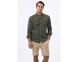 Felix Hardy Linnen Katoen Blend Shirt - Overhemd Heren Khaki - M