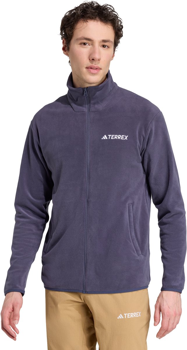 adidas TERREX Multi Essentials Fleece Jack met Lange Ritssluiting Heren Blauw