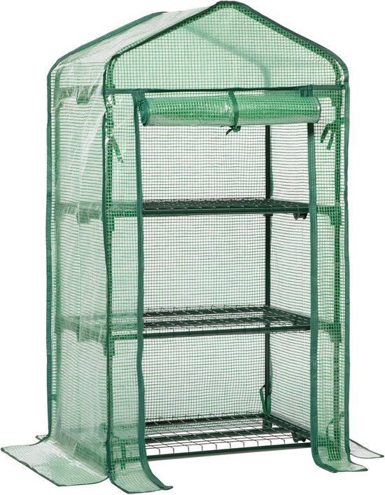 LARMNEE Tomato Greenhouse, Tomato Greenhouse, Small, Stable Film Greenhouse, Tomato Greenhouse, Balcony, 85 x 45 x 150 cm, with PE Grid Film and