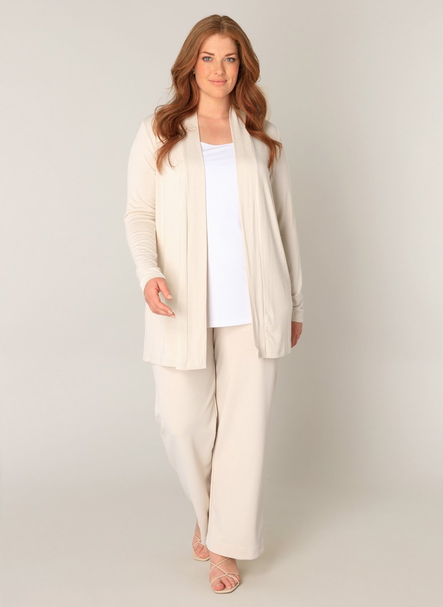 BASE LEVEL CURVY Ayla Vest - Light Beige - maat 2(50)