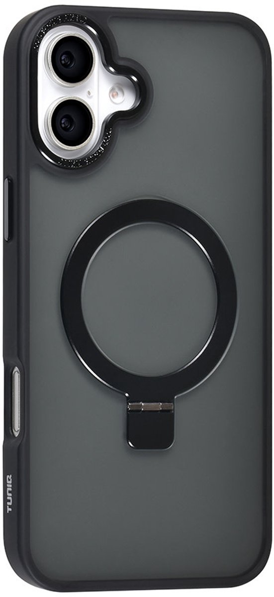 TUNIQ telefoonhoesje voor Apple iPhone 16 Plus - MagSafe siliconen backcover - Zwart