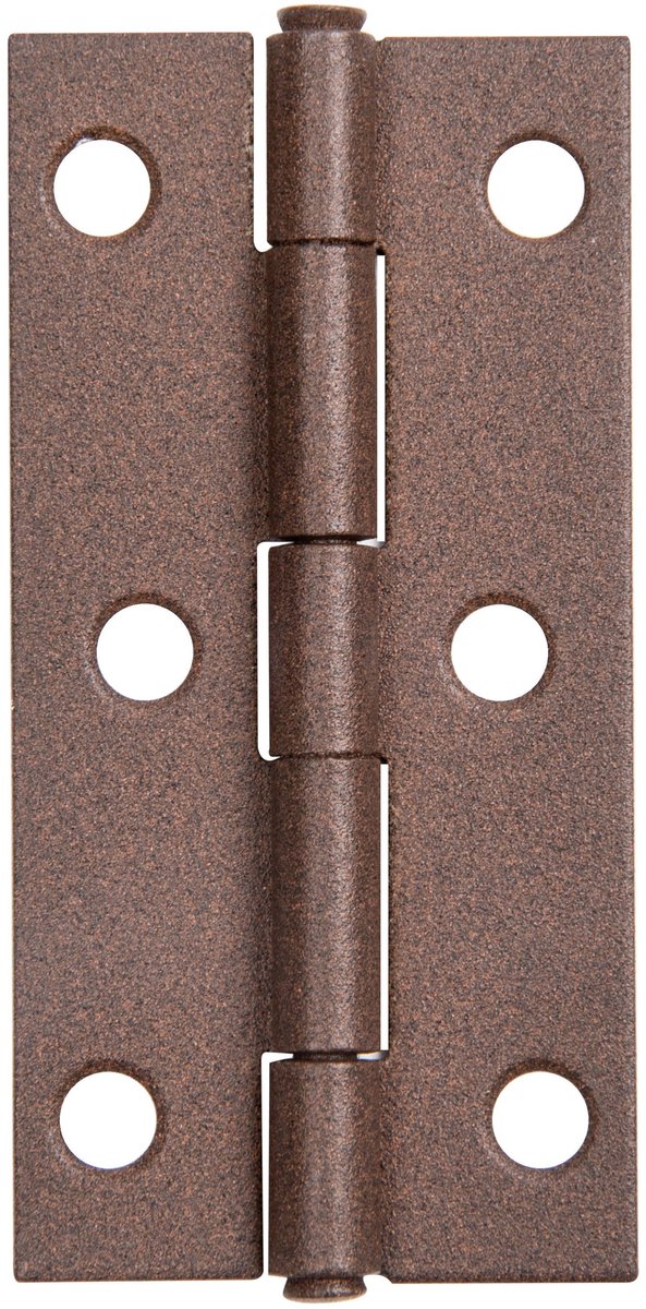 Alberts 822439 DURAVIS® smal scharnier, roestbruin duplex gecoat, afmetingen 80 x 40 x 1,25 mm, set van 20