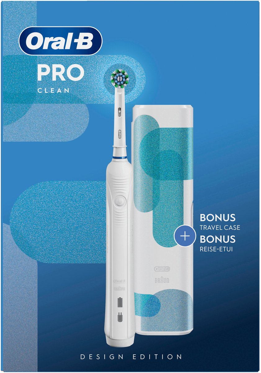 Afbeelding 2 van Oral-B Pro Clean, Volwassene, Roterende tandenborstel, Dagelijkse verzorging, Grondige reiniging, Tandvleesverzorging, Pulserend, Blauw, Wit, 2 min, Wit