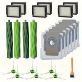20-delige Accessoireset geschikt voor iRobot Roomba I7+/I3+/I5+/I6+/J7+/J8+/E5 E6 E7 – Vervangende Onderdelen – 6 Filters – 6 Zijborstels – 2 Rubberen Hoofdborstels – 6 Stofzakken