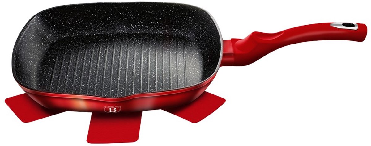Berlinger Haus 1271 - Grillpan Burgundy 28 Cm Aluminium Rood/zwart