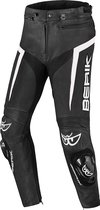 Berik Misle Zwart Wit Leren Motorbroek - Maat 54 - Broek