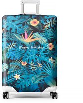 YONO Housse de Valise Élastique - Housse de Protection Valise Lavable - XL - Blue Tropical