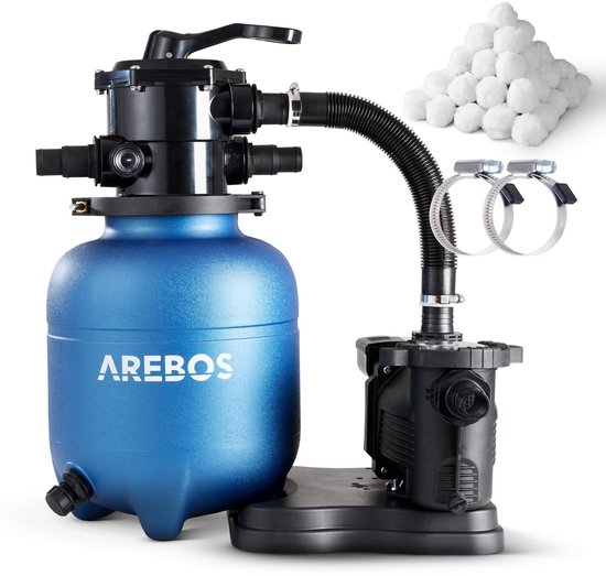 AREBOS Zandfilter - Zandfiltersysteem - Zandfilterpomp voor zwembad - 950L/h