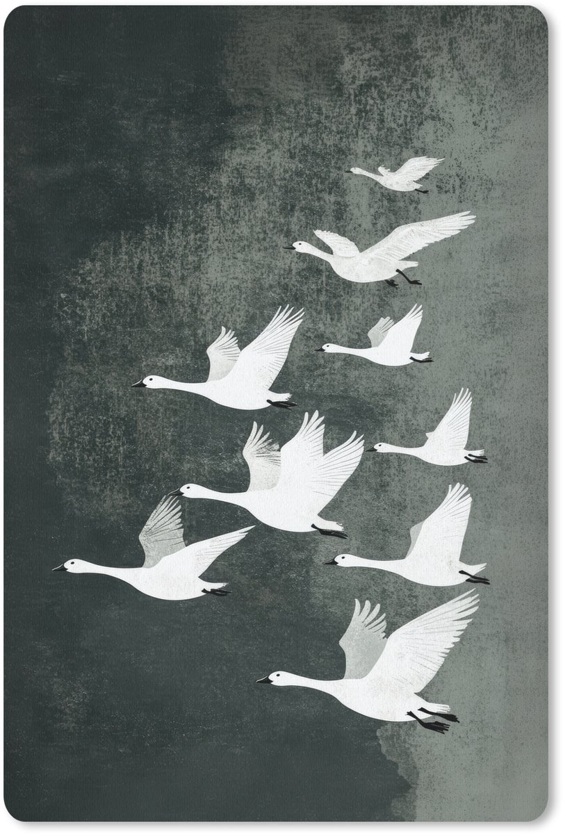 Muismat 18x27 cm - Mousepad Vogel - Japandi - Groen - Muismatten