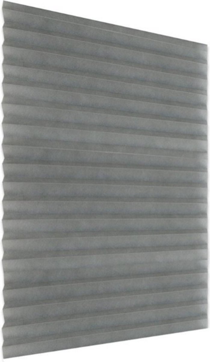 Luxe Plisse Gordijnen Zelfklevend - Raamdecoratie - Half Verduisterend - Keuken, Badkamer & Balkon - Grijs - 150x90cm