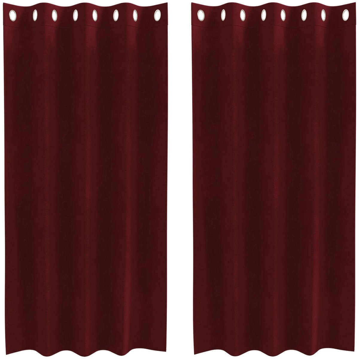 vidaXL - Gordijnen - 2 - st - Wijnrood - 140 - x - 175 - cm - fluweel