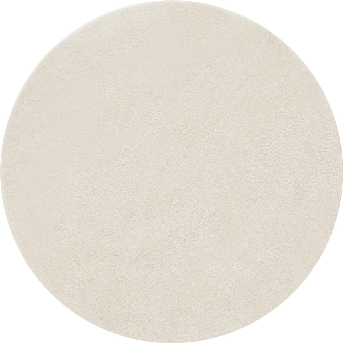 tectake® Kortpolig Vloerkleed - Rond - Ø120 cm - Creme - 1630 g/m² Poolgewicht - Tapijt voor Woonkamer, Slaapkamer, Eetkamer - Onderhoudsvriendelijk en Wasbaar - Antislip Ondertapijt - Allergievriendelijk - Diverse maten en kleuren