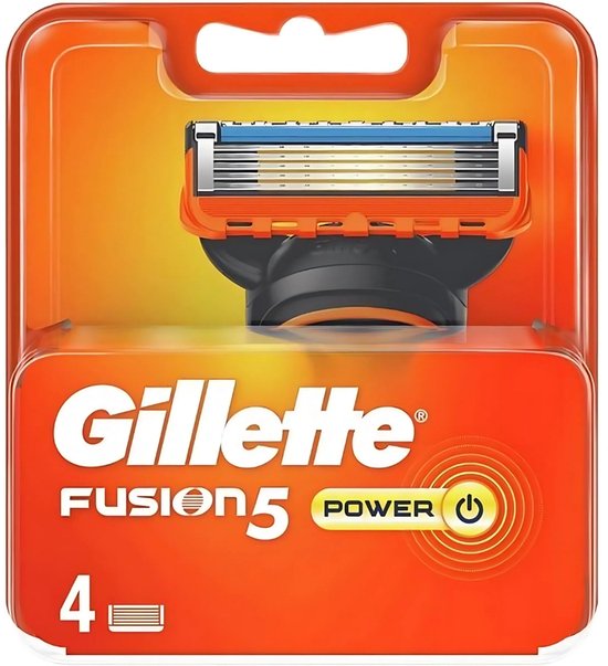 Gillette Fusion 5 Power Navulmesjes Voor Mannen 4 stuks