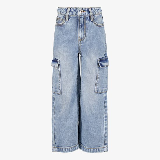 Jean cargo fille à jambe large TwoDay - Blauw - Taille 92