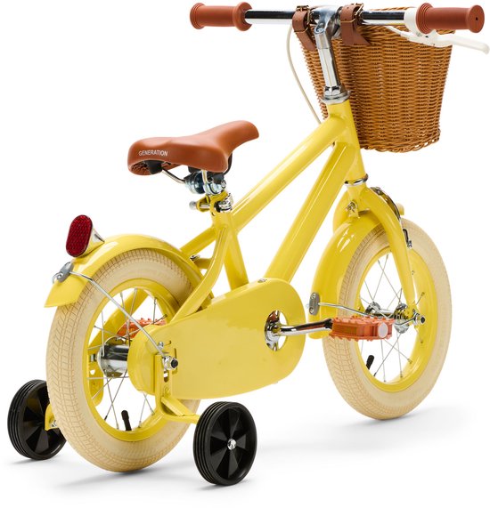 Generation Retro 12 inch Geel - Kinderfiets met Mandje van Generation — afbeelding 3