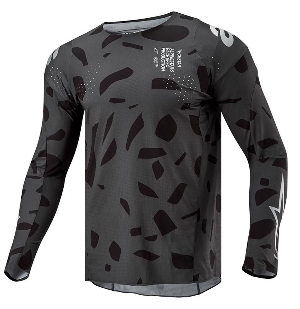 Alpinestars Techstar Graphite Jersey Zwart Camo -