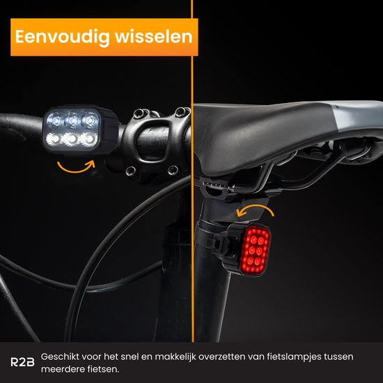 R2B Fietslicht Straps - Set van 2 bandjes geschikt voor de oplaadbare fietslampjes van R2B — afbeelding 2