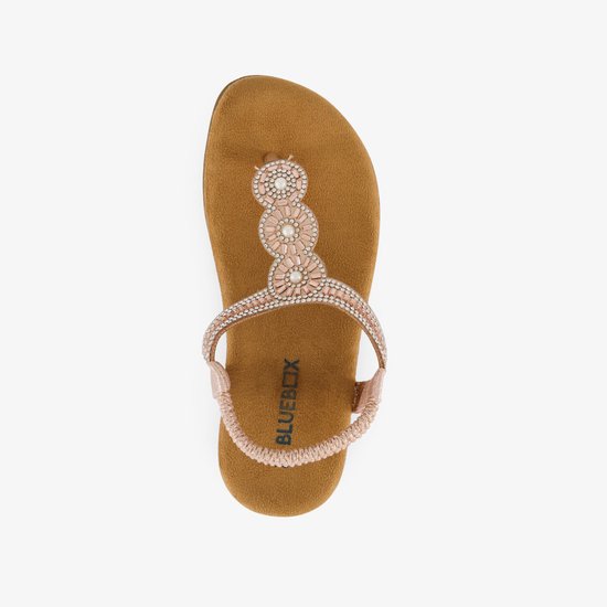 Sandales fille Blue Box avec strass - Rose - Taille 28