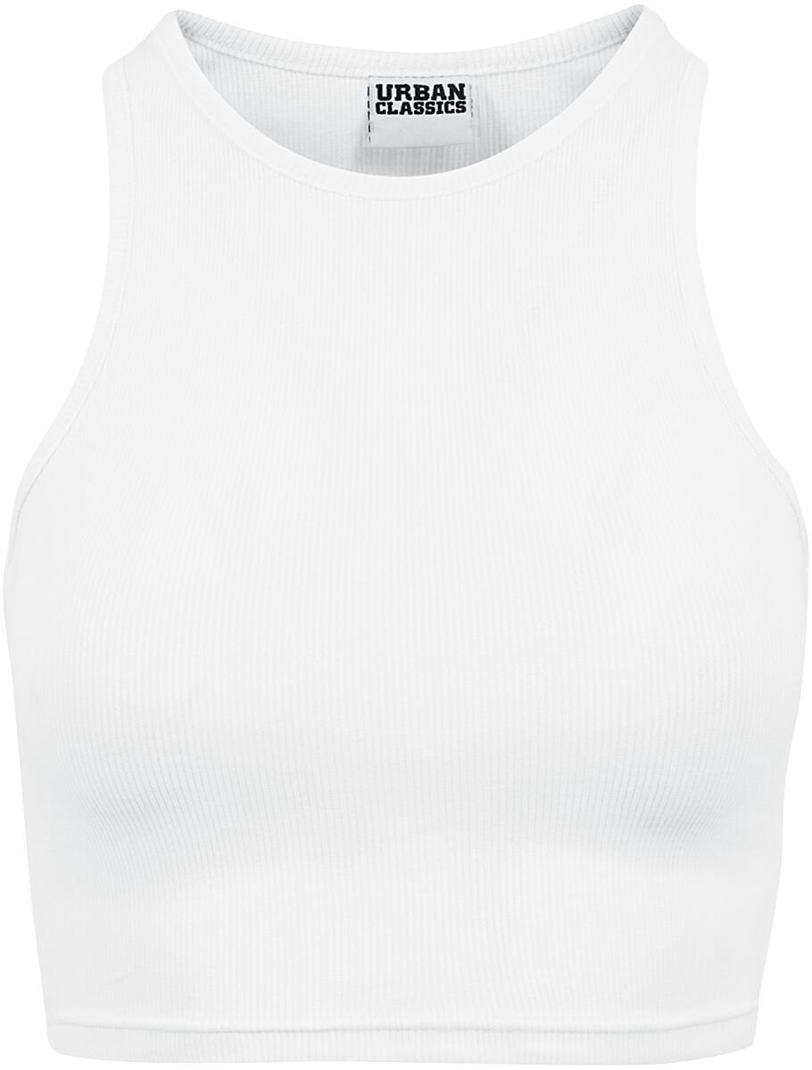 Urban Classics Cropped Rib Dames Top – XS Wit