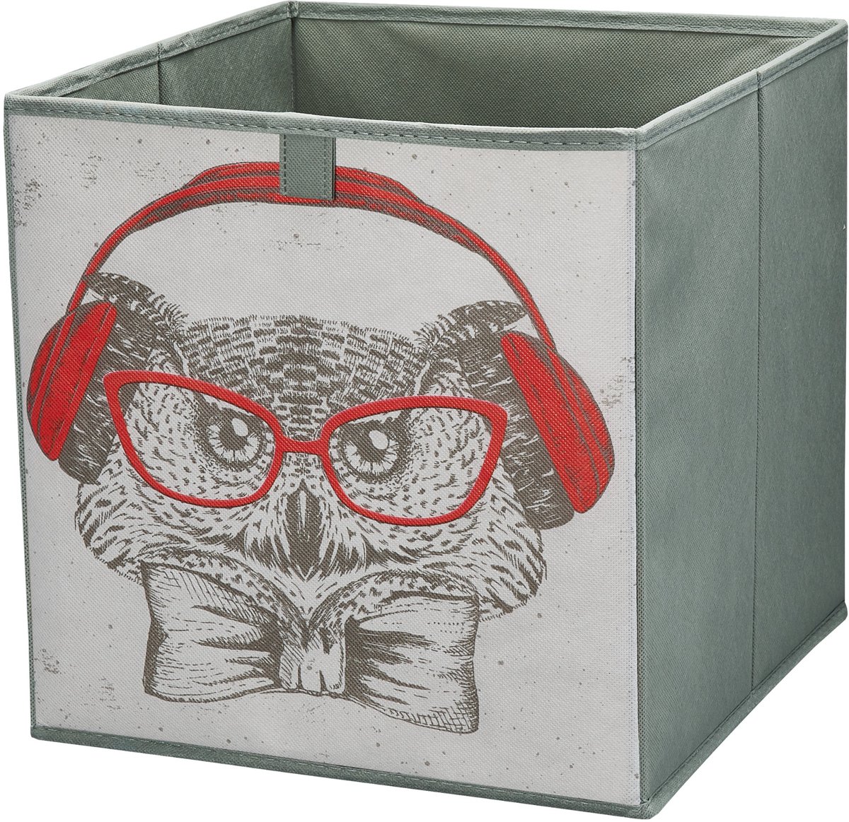 LAVITA® Opbergmand Textiel - 31x31x31 Uil - 1 stuk - Opbergbox Kast Organizer Opbergdoos - Kastlade Verdeler Voor Kleding Ondergoed Badkamer Kledingkast - Vouwdoos Stoffen Doos Opbergdozen