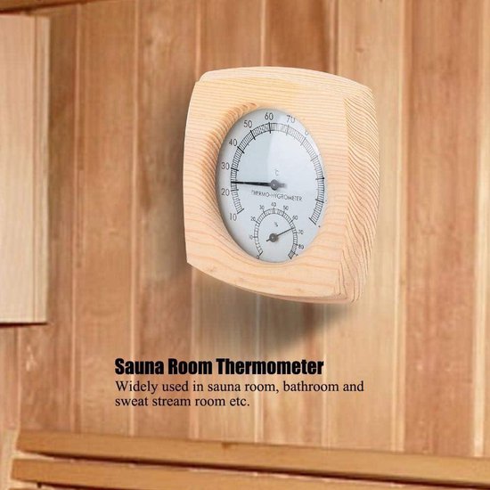 Sauna Thermometer Digital Round Sauna Mostat 11×11×4 Metal Dial Indoor Thermometer Hygrometer Hygrothermometer Sauna Accessories