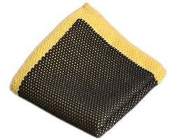 WiseGoods Premium Auto Kleidoek 3D Geperforeerd - Clay Towel Mitt - Polijstset Auto - Microvezel Reinigingsdoek - Doek Geel Zwart