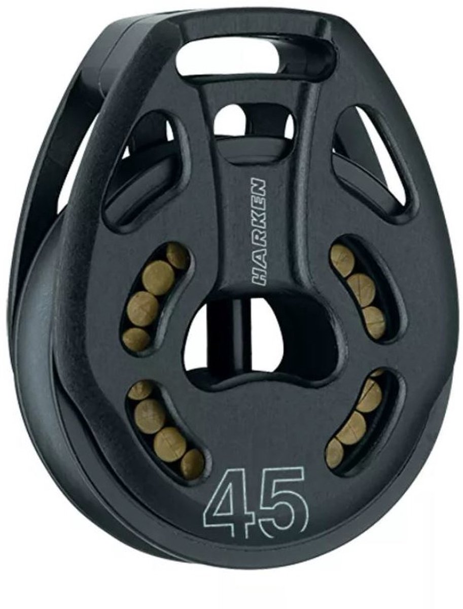 Harken 3389 1-schijfs 45mm Black Magic loop blok