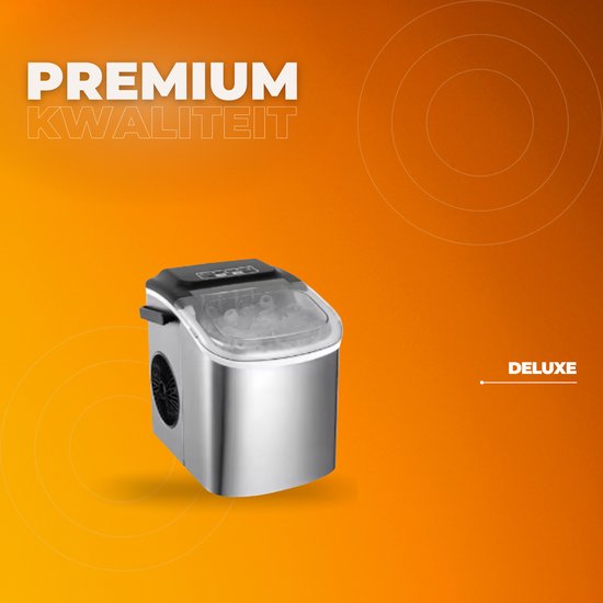 Ijsmachine - Aanrechtmodel - Voor snel ijs maken, 9 blokjes in 6 minuten - Zelfreinigende elektrische compacte drinkbare ijsmachine - 1,2 liter van Merkloos — afbeelding 2