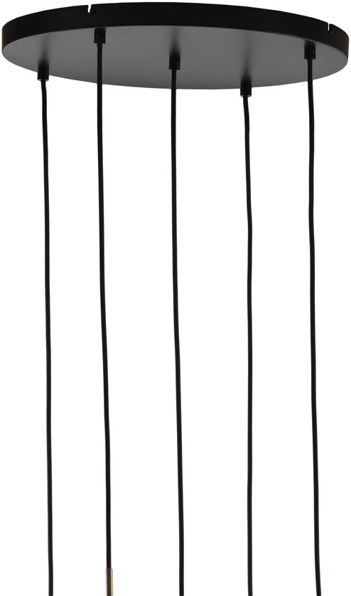 Lampe à Suspension Light & Living Lukaro - 5 lampes - Fumée/Bronze Antique