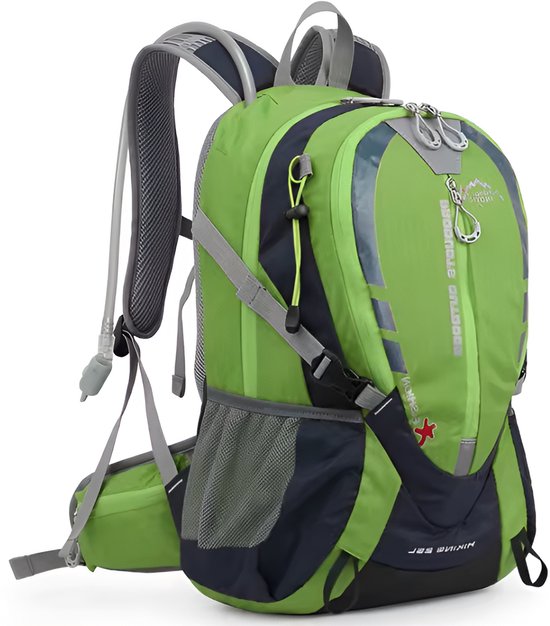 CarryQuest® - Sac à dos d'hydratation Alpinisme 25 L - Ergonomique et résistant - Polyester - Unisexe - Sac à dos de vélo - Sac à dos de randonnée - Vert