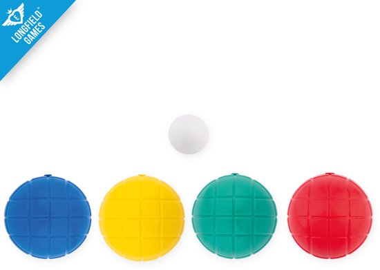 Jeu de Boules Set – 8 Kunststof Ballen – Inclusief Buts & Houder – Pétanque - Boules - Ø 69 mm – Voor Kinderen & Recreatief Gebruik – Longfield
