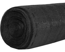 Springos Zichtbreeknet | Zichtdoek | Privacynet | Schaduwdoek | Rol 1,5 x 10 m | 90 % Schaduw | 140g/m² | Zwart