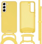 iMoshion Hoesje Geschikt voor Samsung Galaxy S22 Hoesje Met Koord - iMoshion Color Backcover met afneembaar koord - Geel