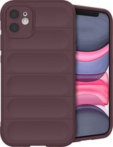 iMoshion Hoesje Geschikt voor iPhone 11 Hoesje Siliconen - iMoshion EasyGrip Backcover - Aubergine