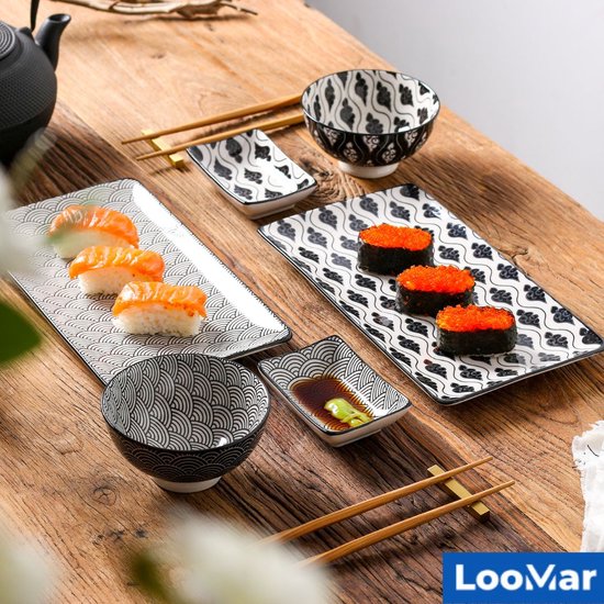 LooMar Sushi Servies Sushi set Bamboe Eetstokjes Japans 2