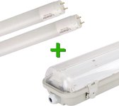 LED TL verlichting 60 cm | IP65 waterdicht armatuur incl. 2 LED TL buizen | Koppelbaar | 2 x 9 watt | 4000K neutraal wit | 840