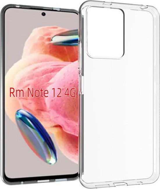Xiaomi Redmi Note 12 4G Hoesje - MobyDefend Transparante TPU Gelcase - Volledig Doorzichtig - GSM Hoesje - Telefoonhoesje Geschikt Voor Xiaomi Redmi Note 12 4G