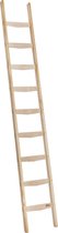 Enkele ladder hout - 9 treden/sporten - Stahoogte 488 cm - Houten trap