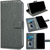 Casemania Hoesje Geschikt voor Samsung Galaxy S23 Plus Grijs - Portemonnee Book Case - Kaarthouder & Magneetlipje