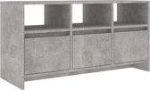 vidaXL - Tv-meubel - 102x37,5x52,5 - cm - bewerkt - hout - betongrijs